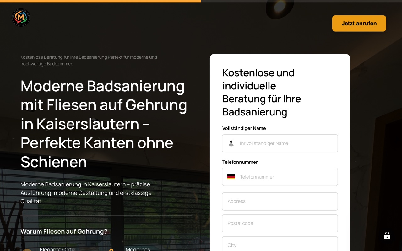 Website von Fliesen Molitor